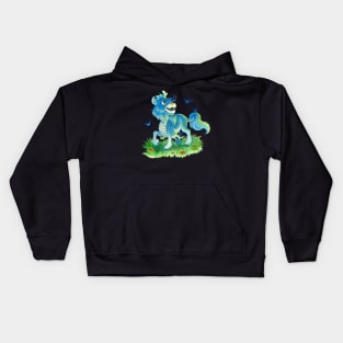 Kirin dancing with butterflies Kids Hoodie